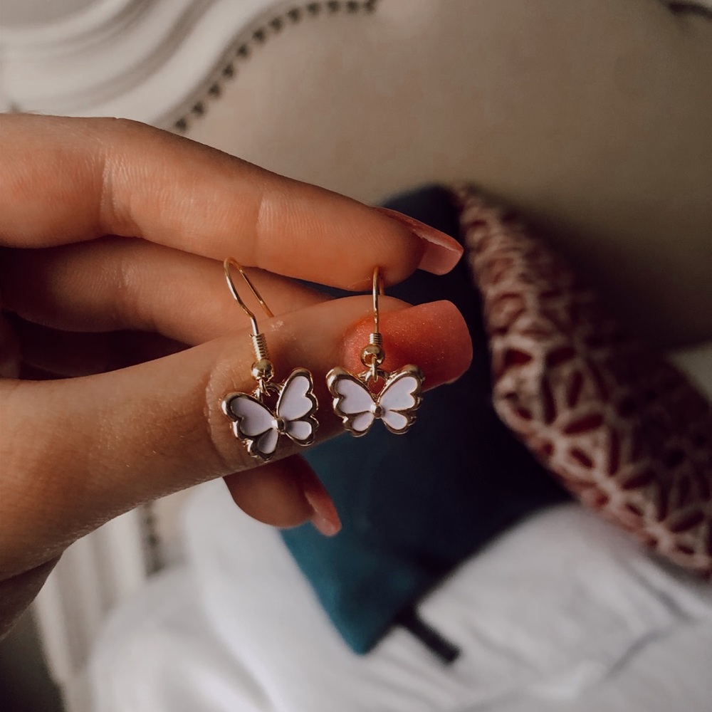 Lilac Butterfly Earrings